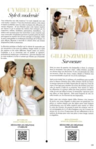 article d'un magazine mariage avec une femme en robe de mariée