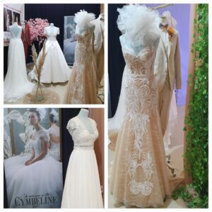 Salon du mariage à Epinal. Robes de mariées Cymbeline, élégantes, chic et raffinées.