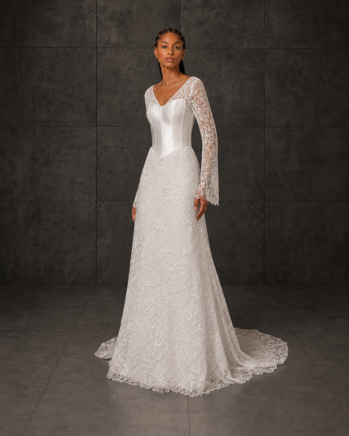 CARACAS - BUSTIER CARACAS femme dans une robe de mariée A-line bohème