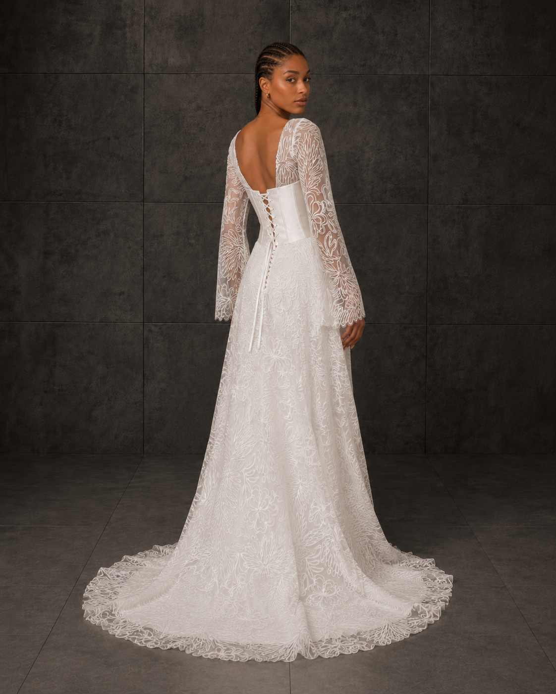 CARACAS - BUSTIER CARACAS femme dans une robe de mariée A-line bohème
