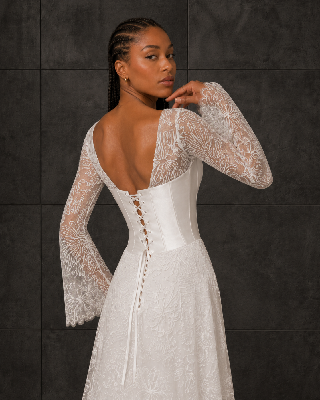 CARACAS - BUSTIER CARACAS femme dans une robe de mariée A-line bohème