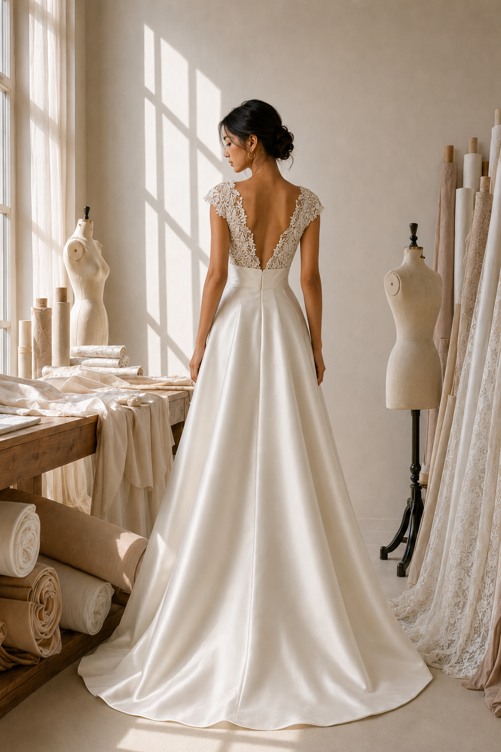 CANNES femme dans une robe de mariée princesse élégante
