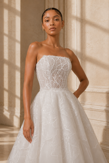 femme dans une robe de mariée princesse dans un château