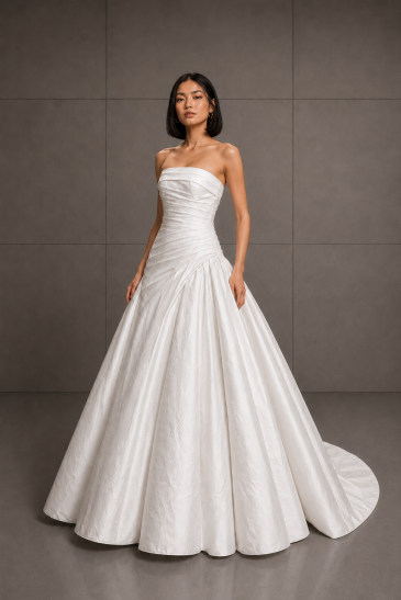 femme dans une robe de mariée sirène glamour